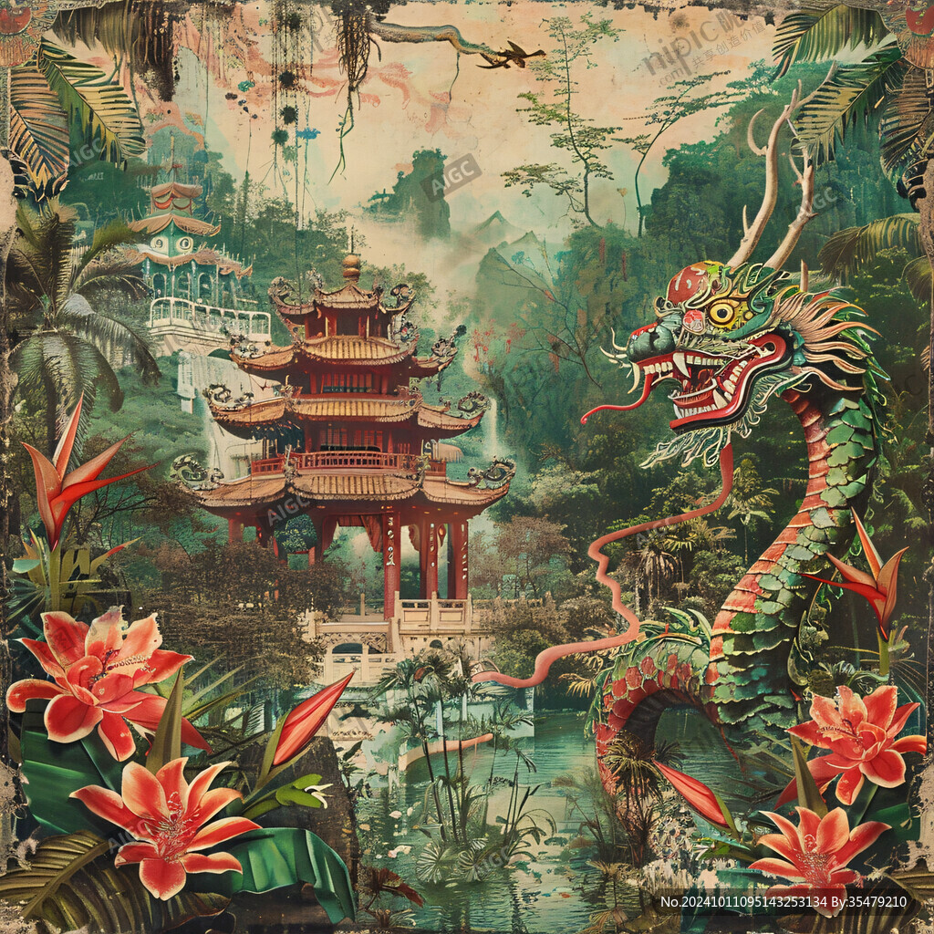 菽莊花園插畫