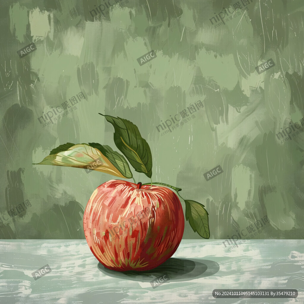紅蘋果插畫