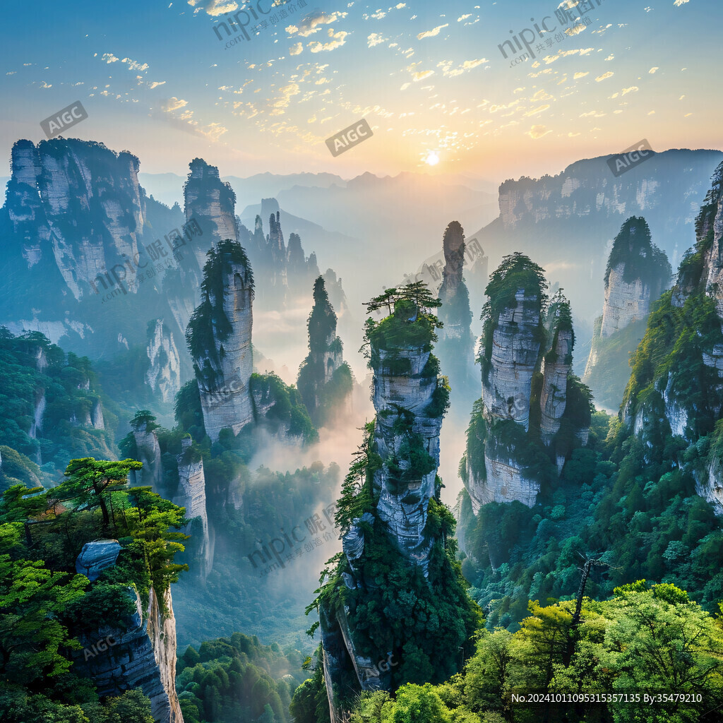 天子山全景圖
