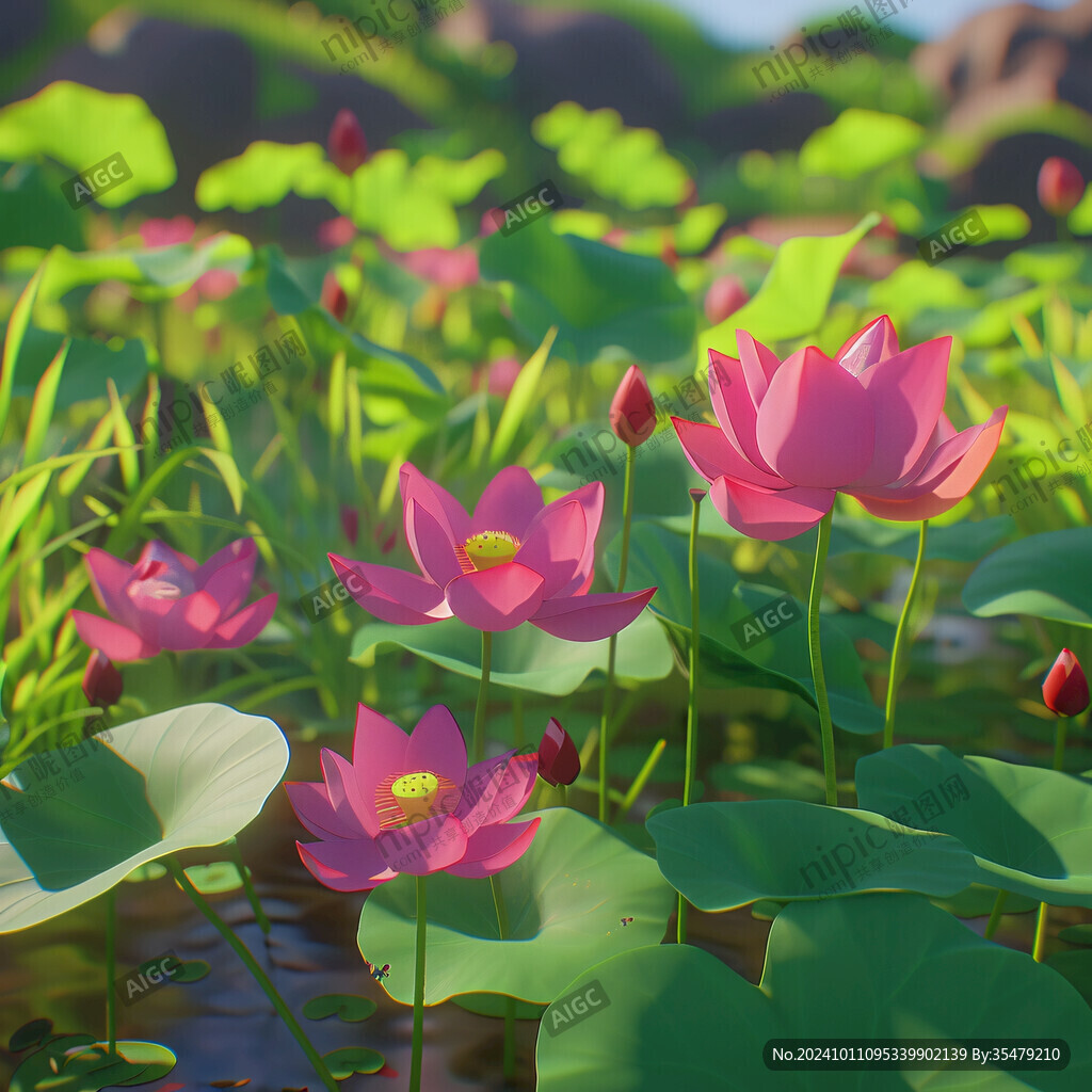 荷花開放動(dòng)畫