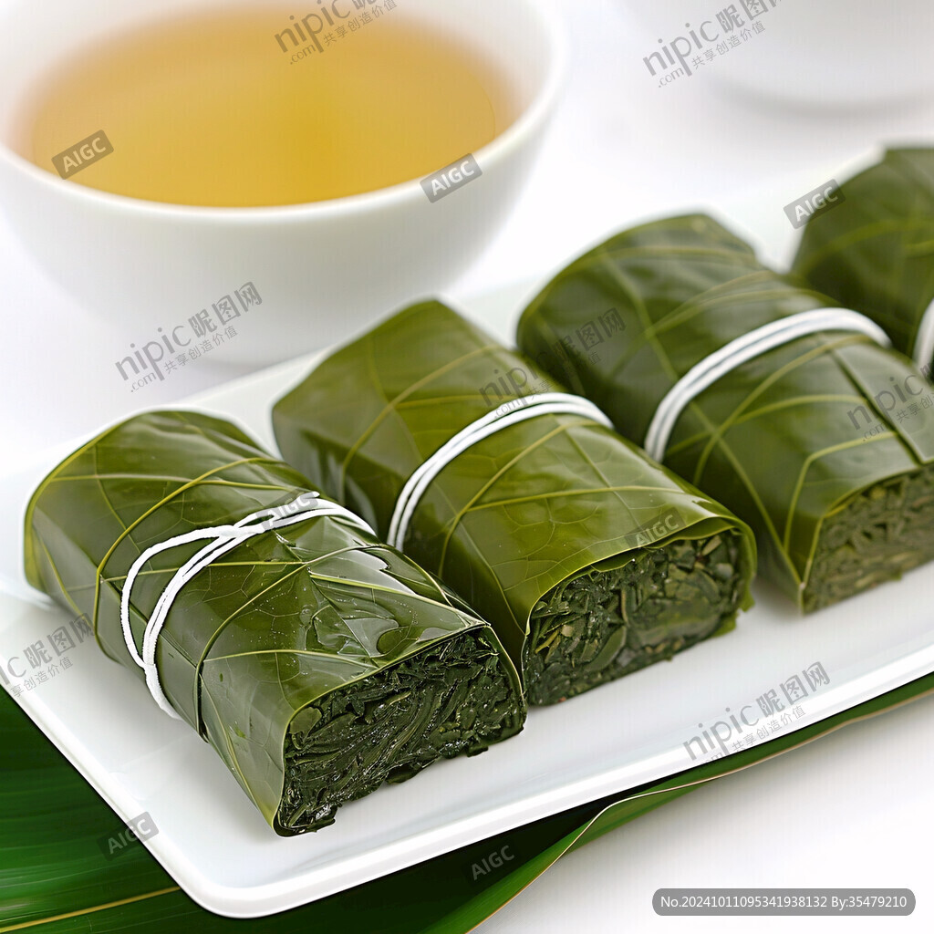 美食黃粑糯米竹葉甜品