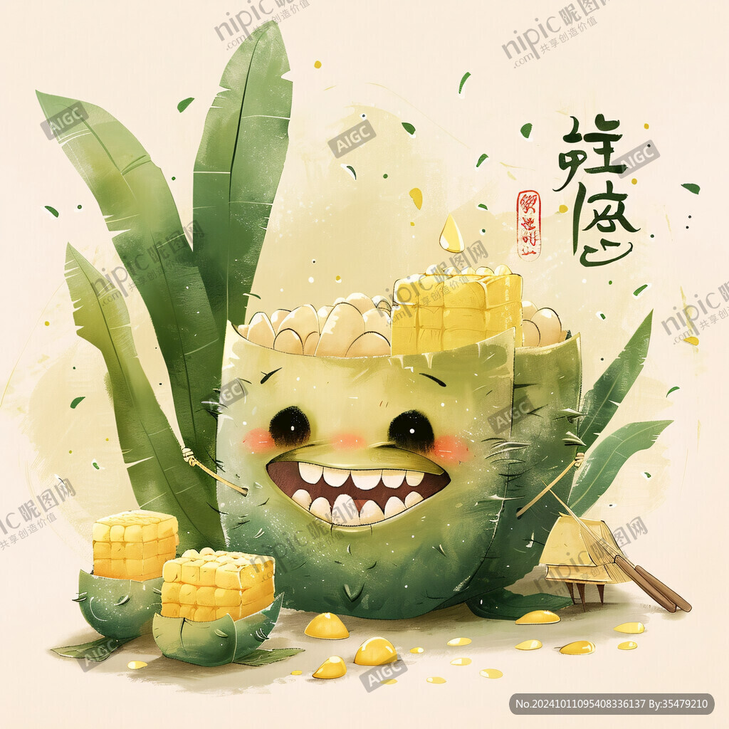 糯玉米插畫