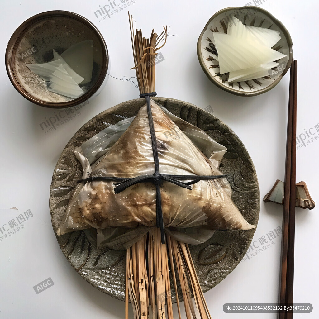 水煮粽子素材