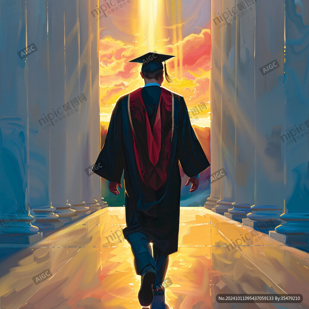 中學大學畢業典禮海報
