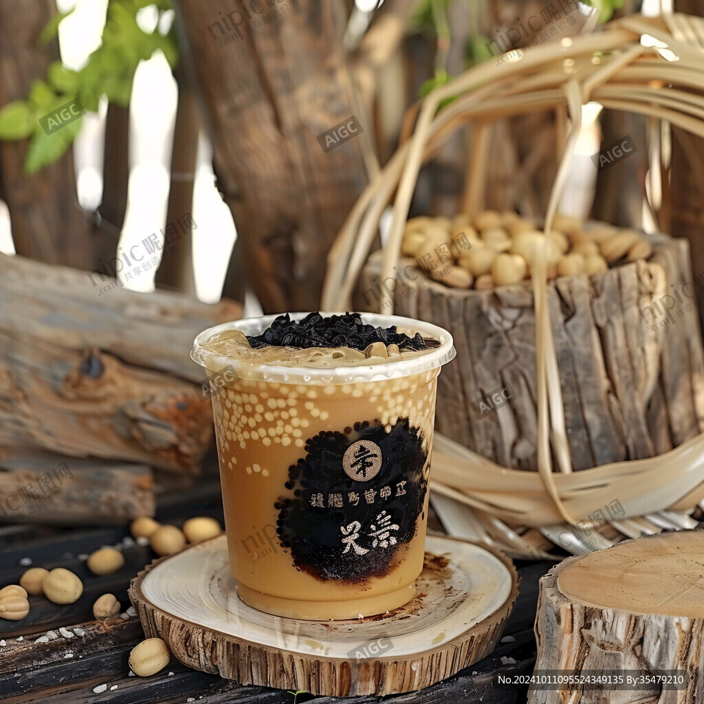 日式黑糖奶茶時尚飲品