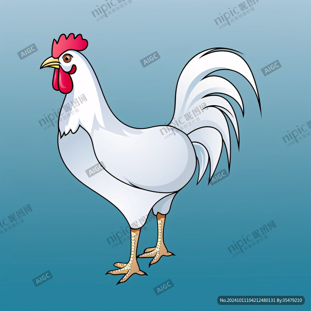 卡通動(dòng)物公雞插畫(huà)