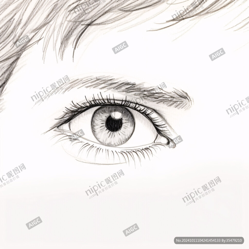 美女眼睛插畫