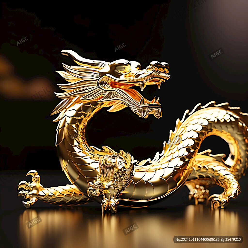 金色龍素材