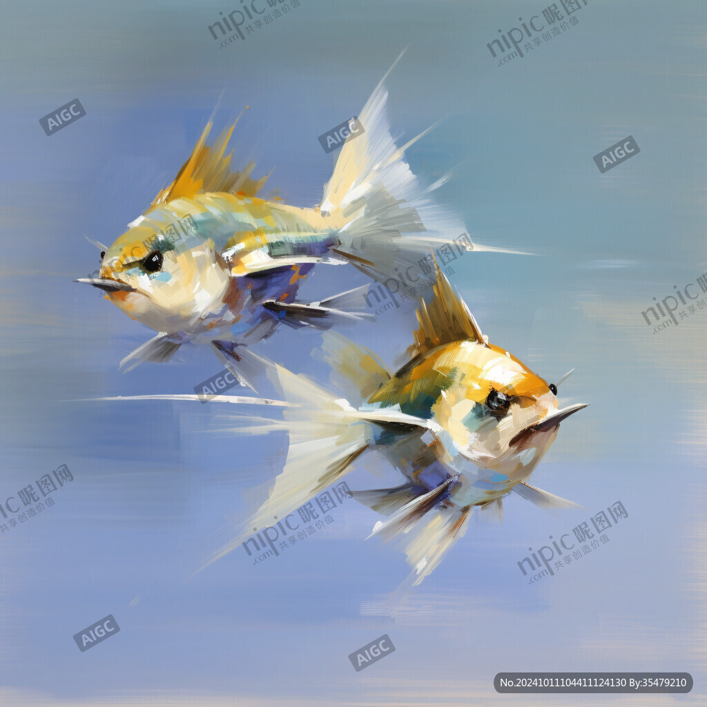 立體畫素材金魚立體畫