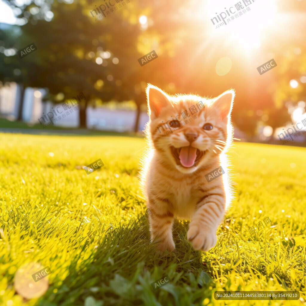 陽光下的小花貓