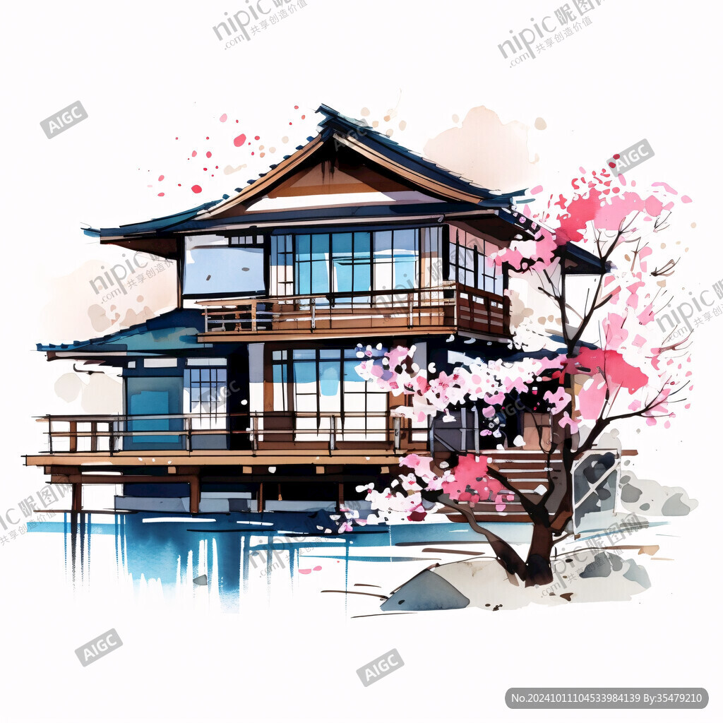 賞櫻樓插畫