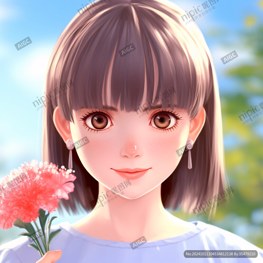 雛菊少女插畫