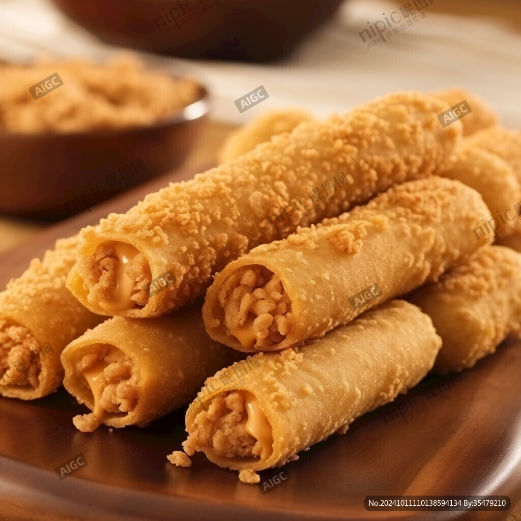 油炸豆皮卷素材