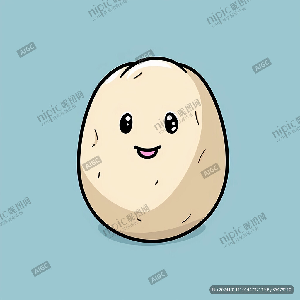 可愛土豆插畫