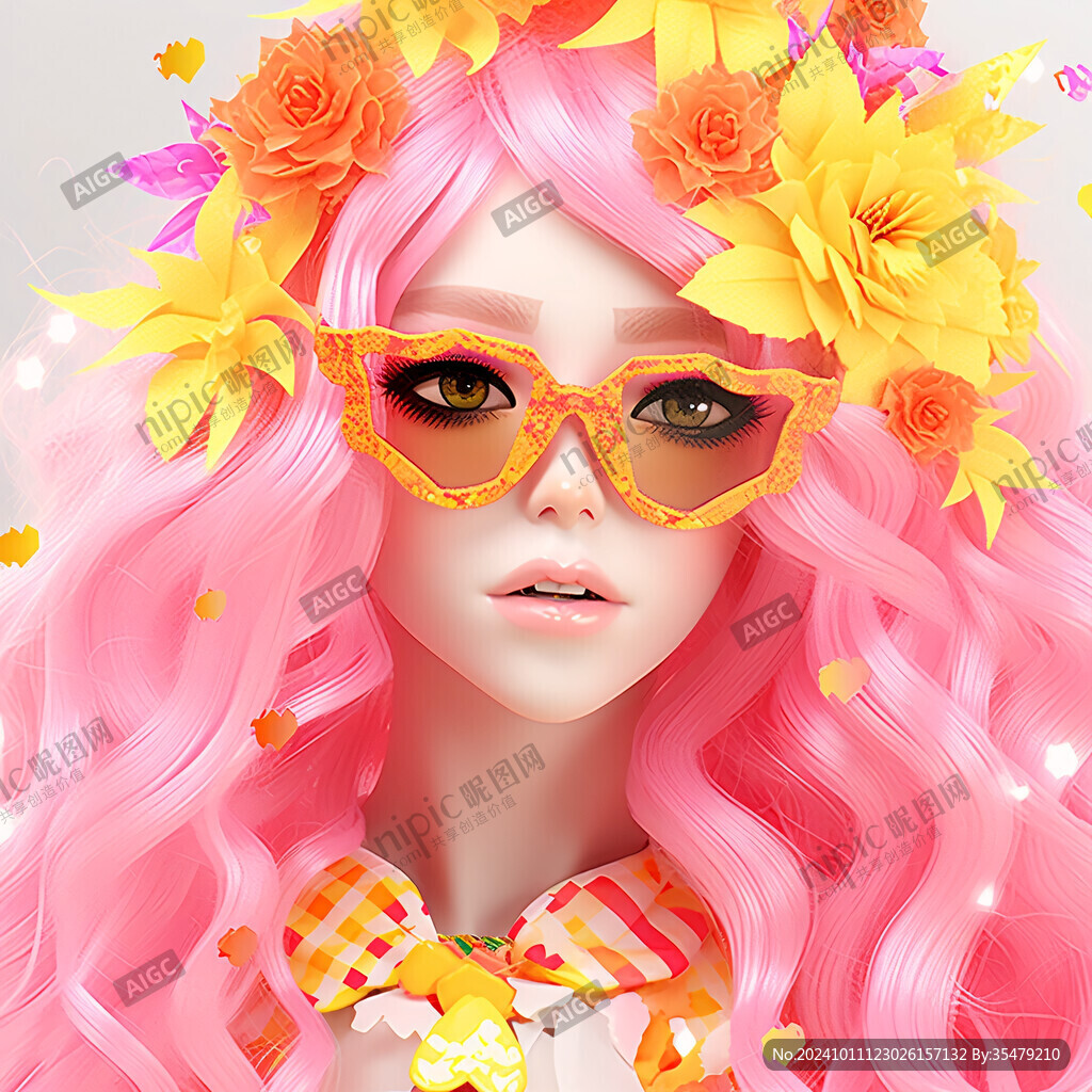 整容整形花季少女插畫