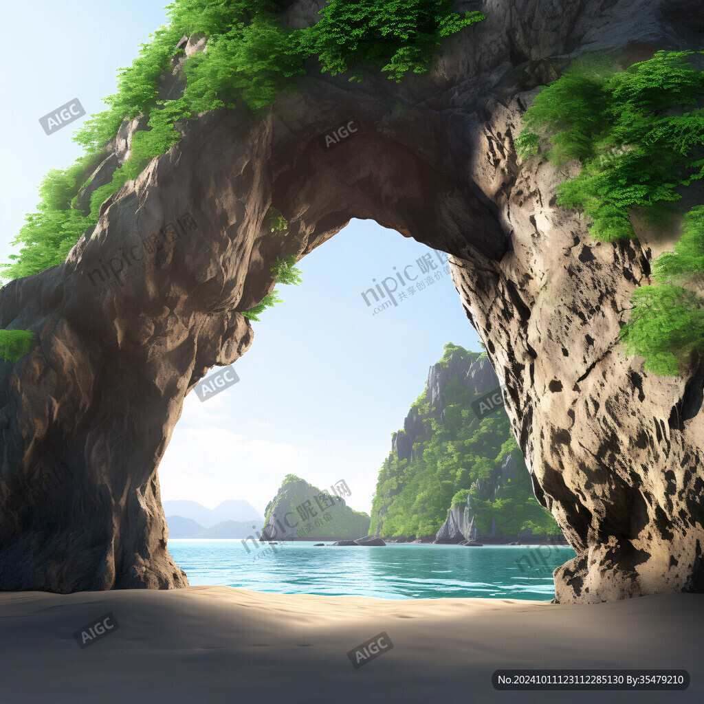 貫穿海島的山洞