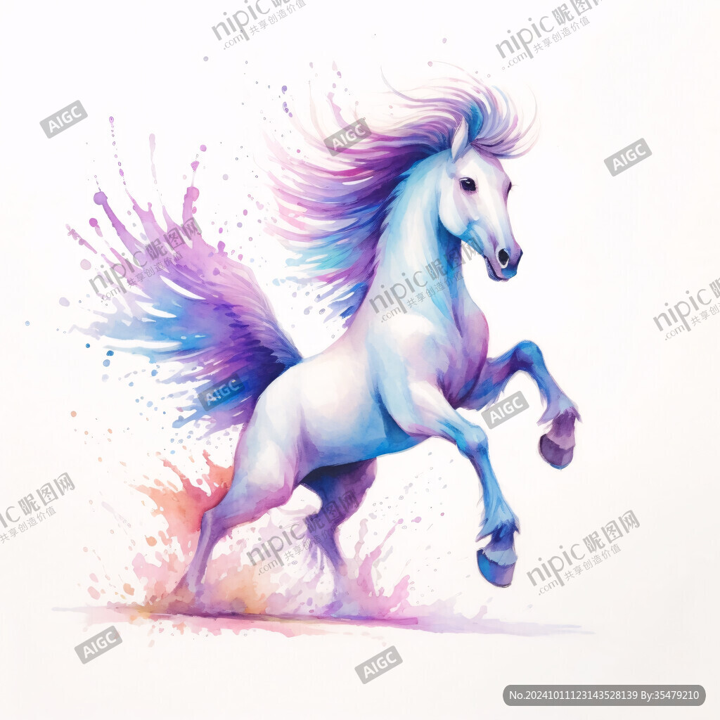 奔馬馬匹彩繪馬