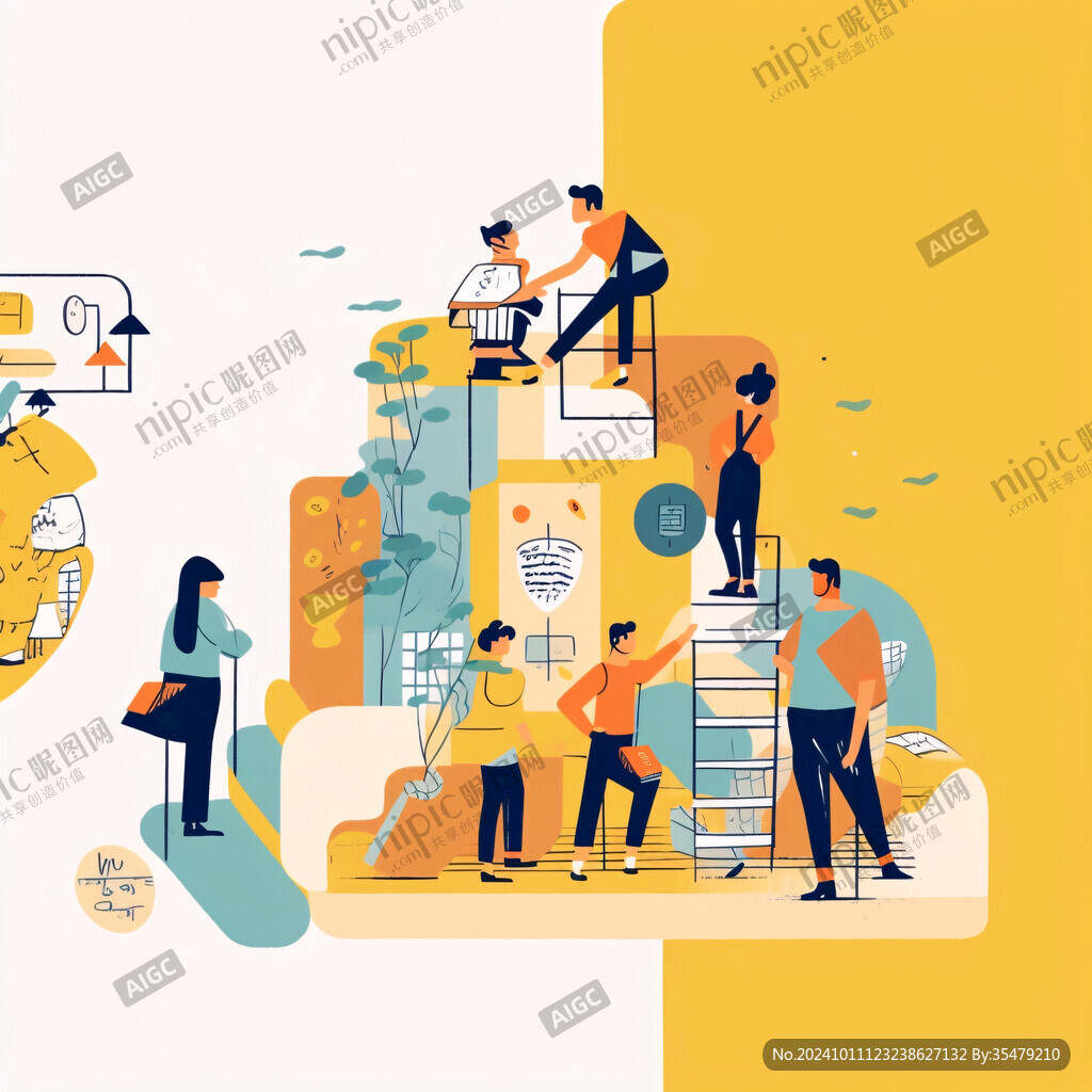 公司管理插畫