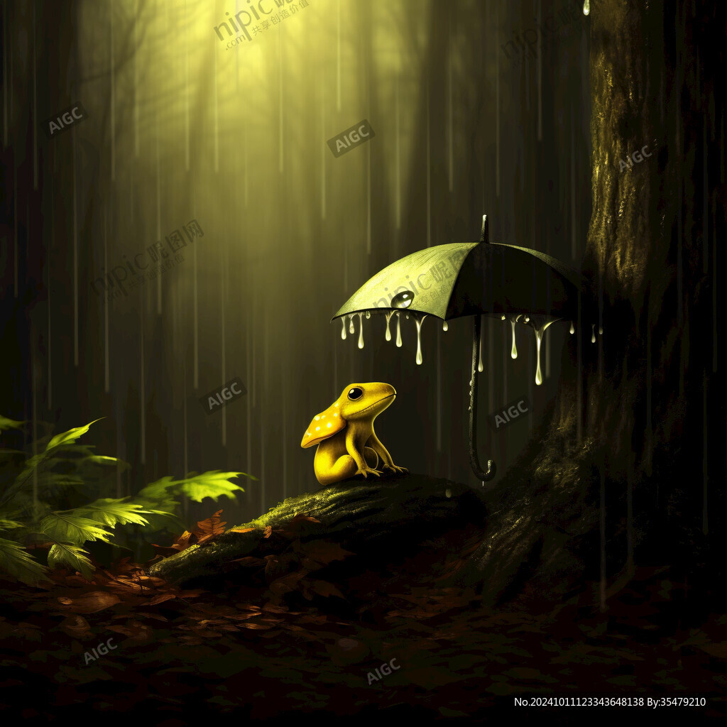 下雨天的青蛙