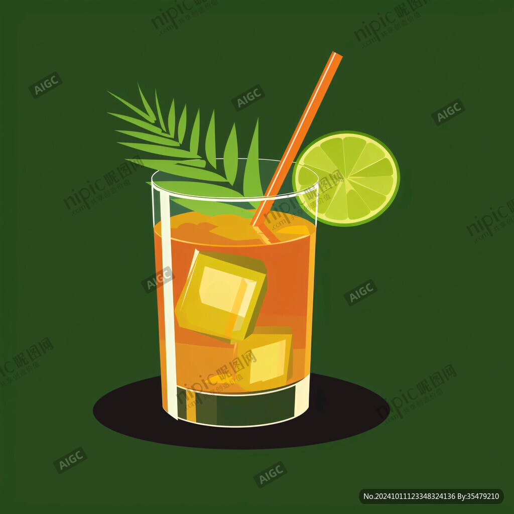 甘蔗汁插畫