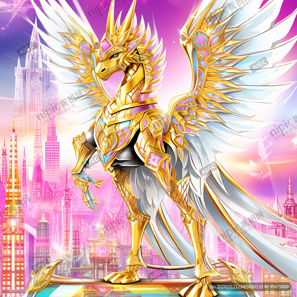 創意插畫金屬駿馬