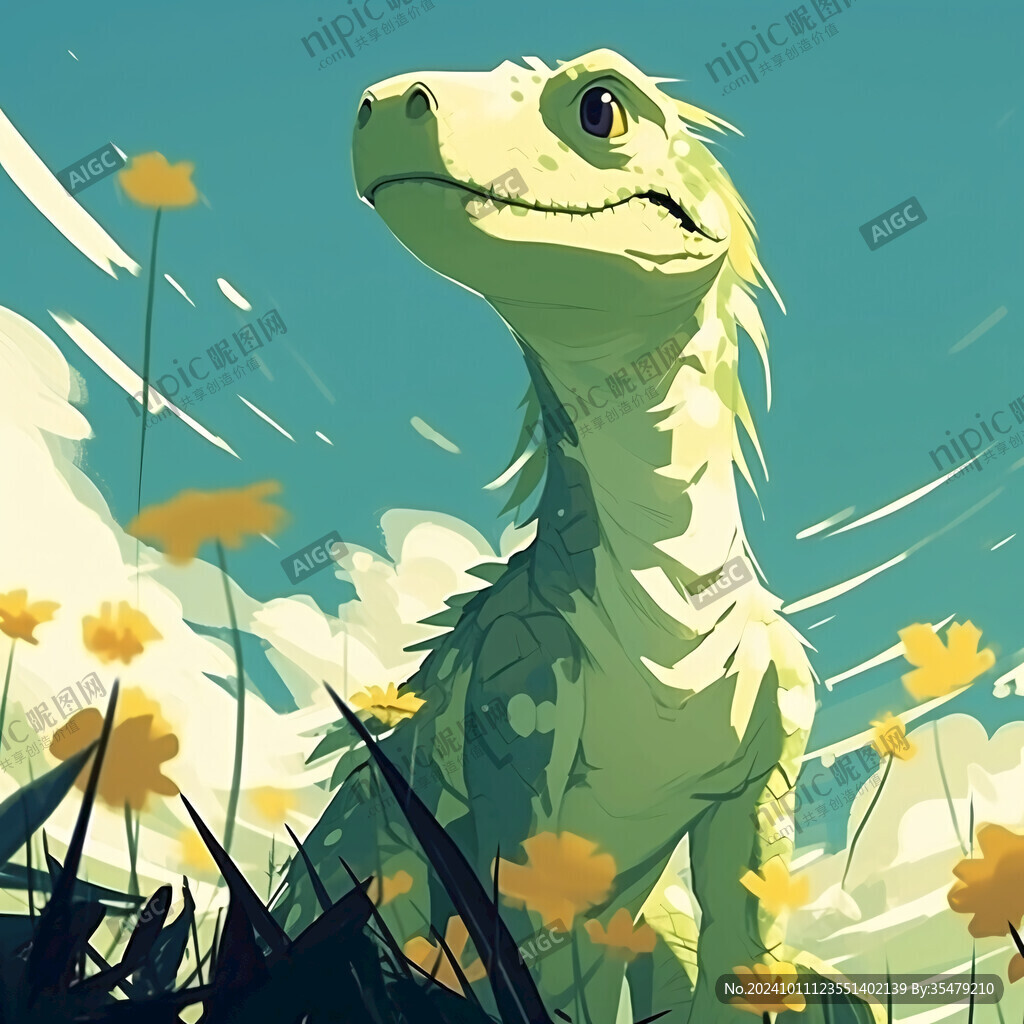 恐龍戶外插畫