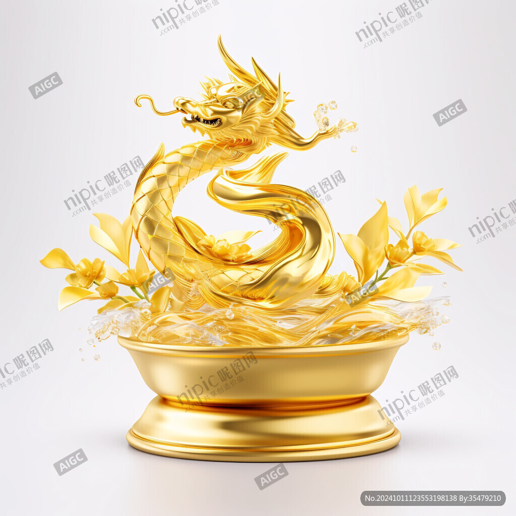 金色龍形圖
