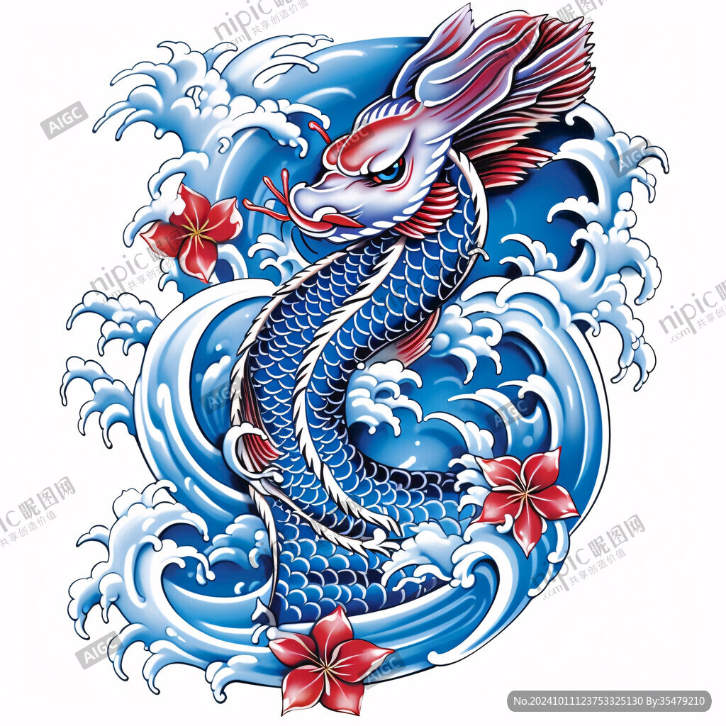 吉祥裝飾插畫如魚得水