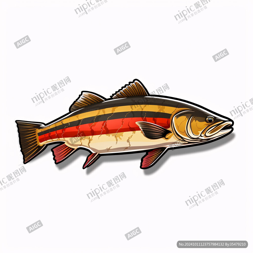 卡通三文魚素材