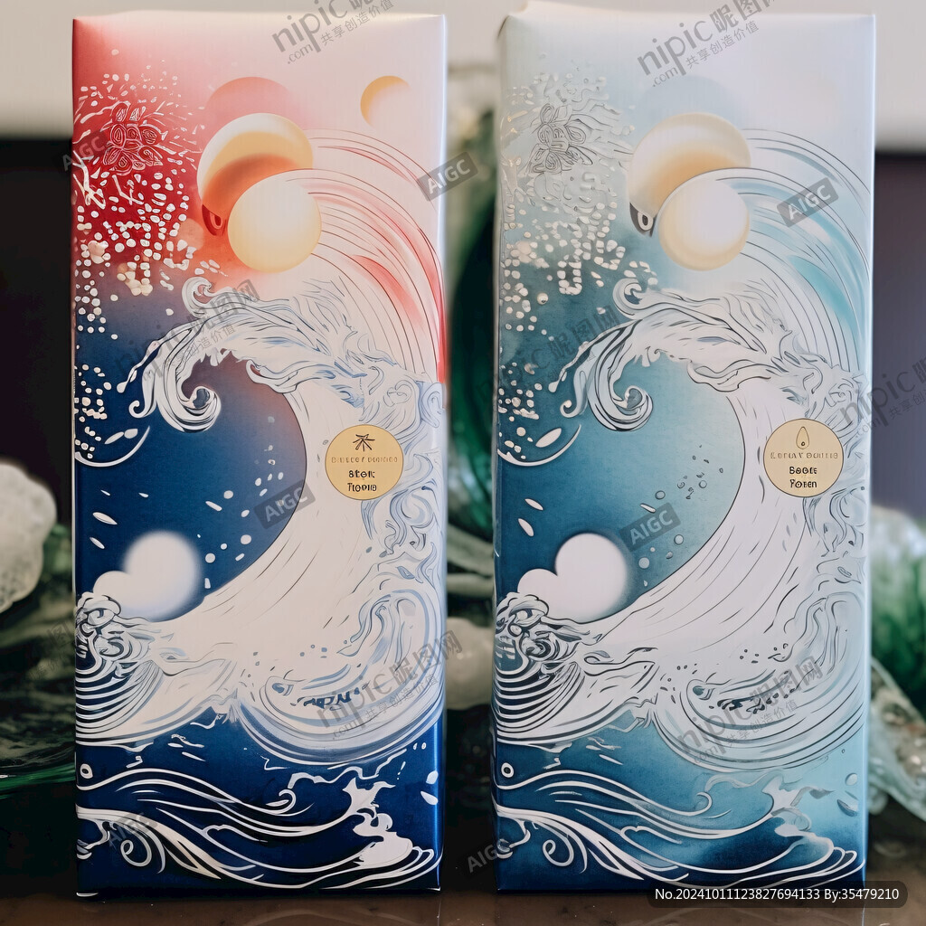 海浪包裝設(shè)計禮盒