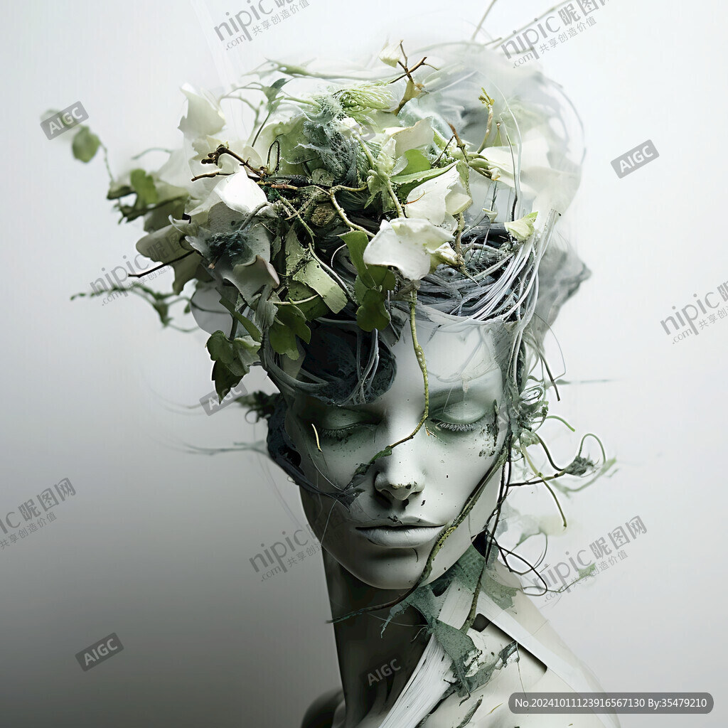 人頭花藝造型