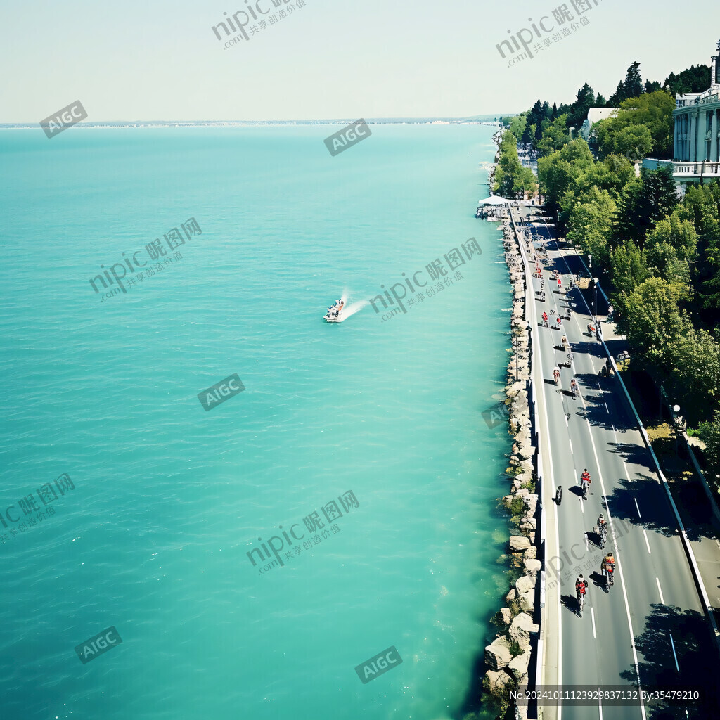 海灣海濱俯拍