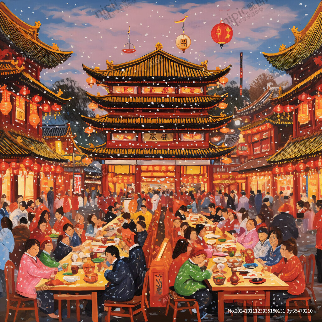 年夜飯分鏡插畫
