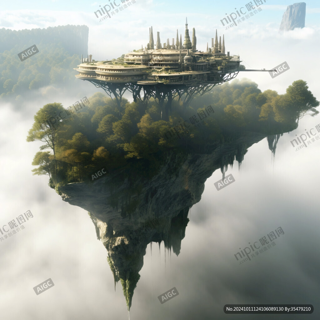 漂浮在空中的神秘島嶼