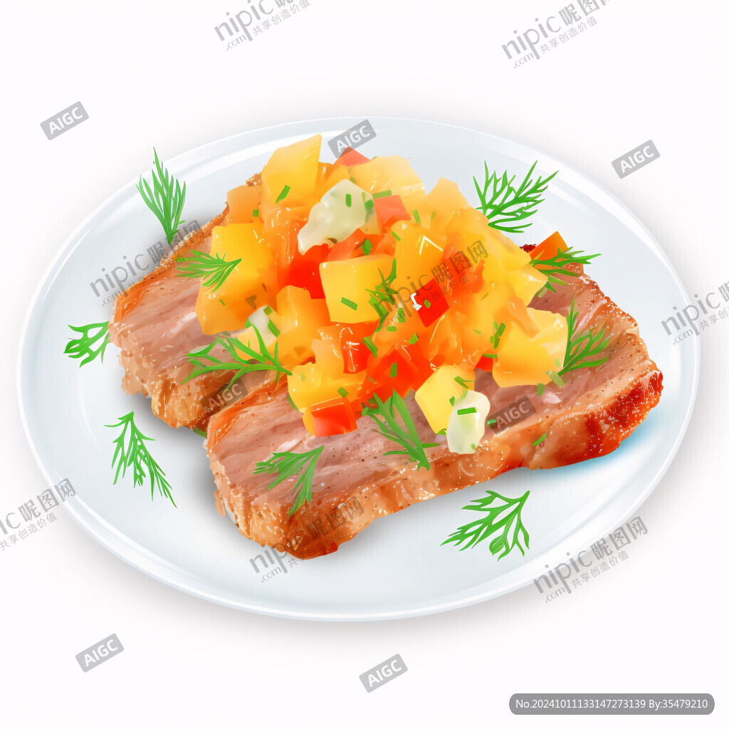 腐乳排骨食物插畫