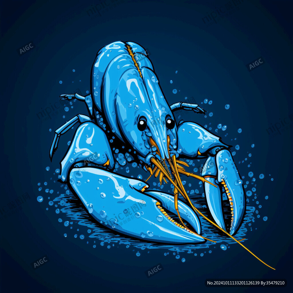龍蝦插畫澳龍