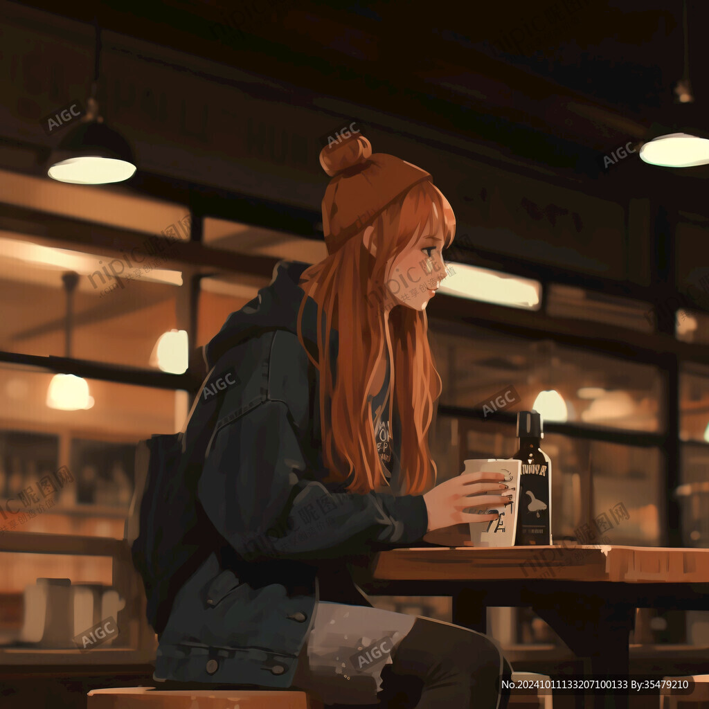 板繪少女插畫