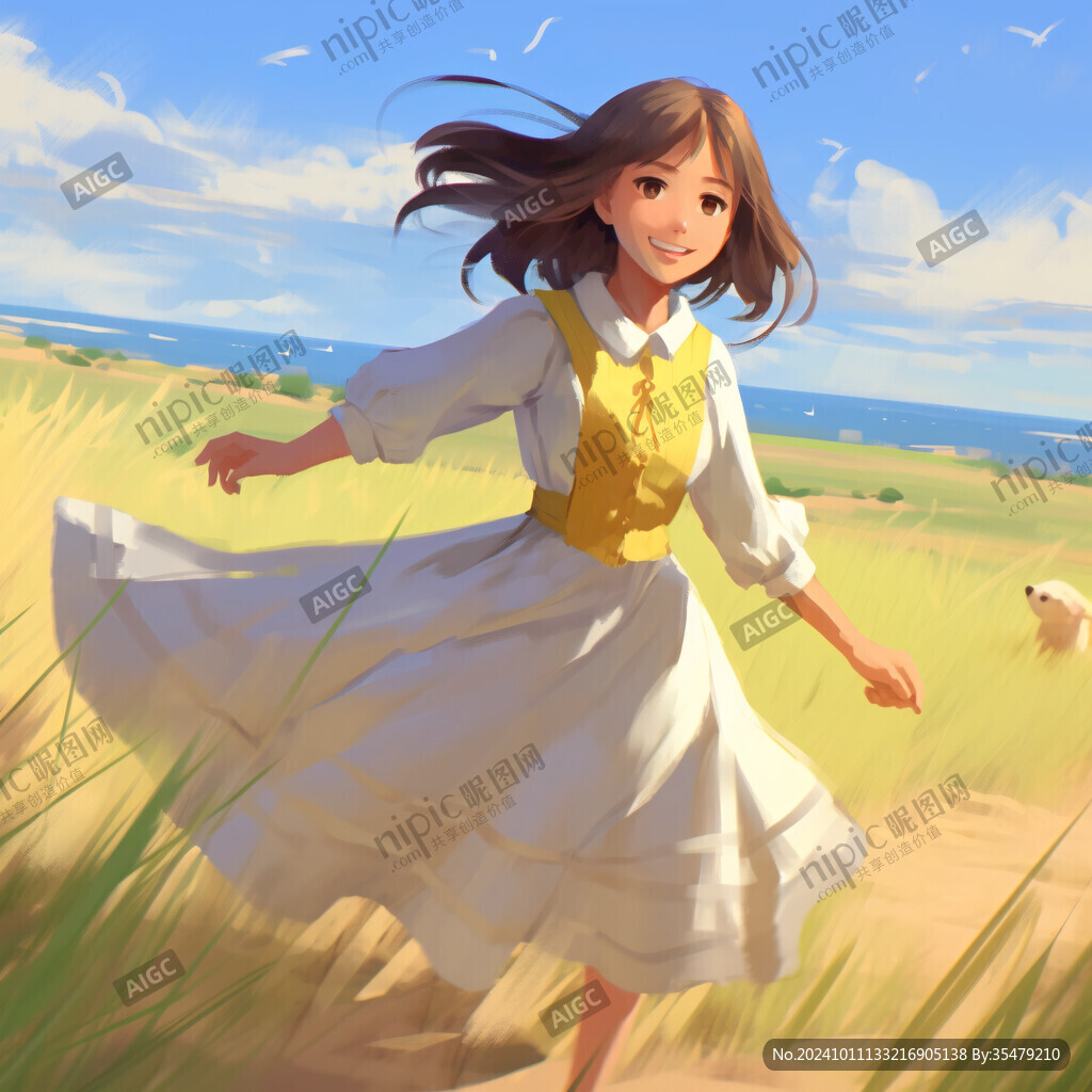 鄉村女孩插畫
