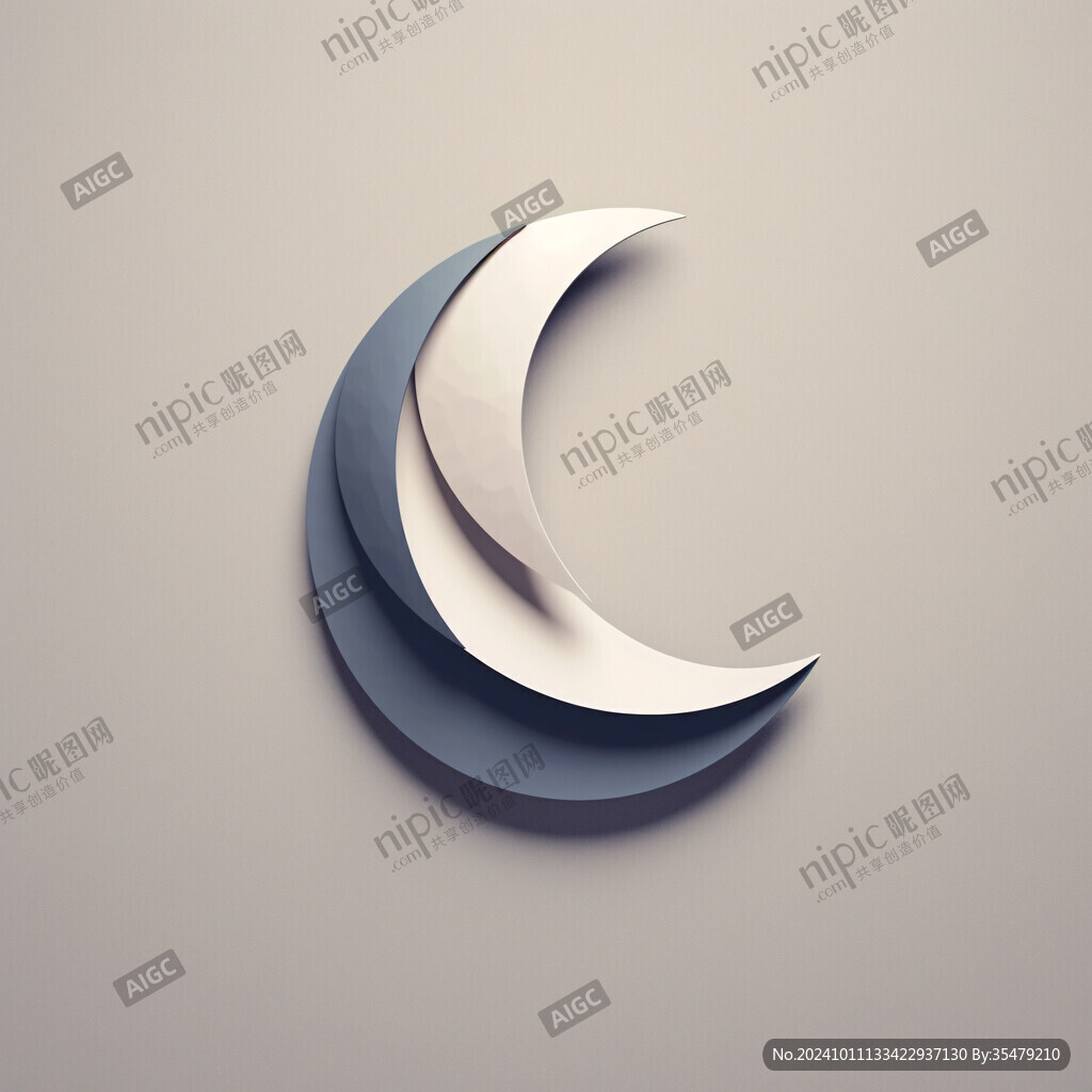 藍色夢幻月牙logo