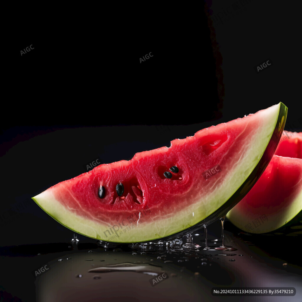 帶水珠的西瓜皮