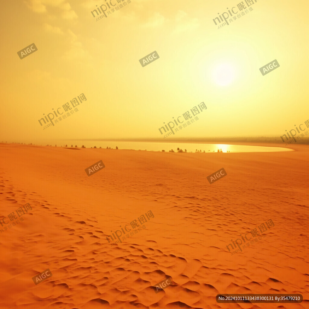 大漠昏黃太陽