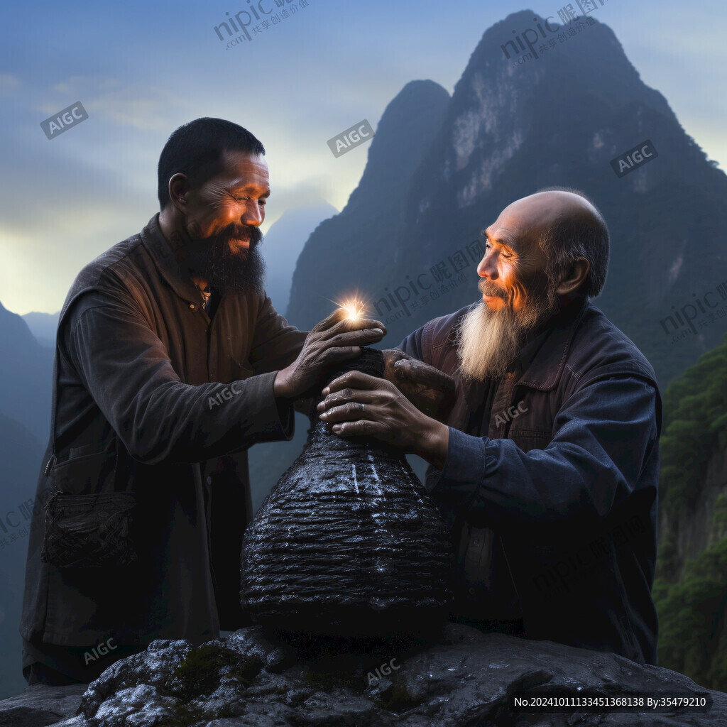 古代采藥老者