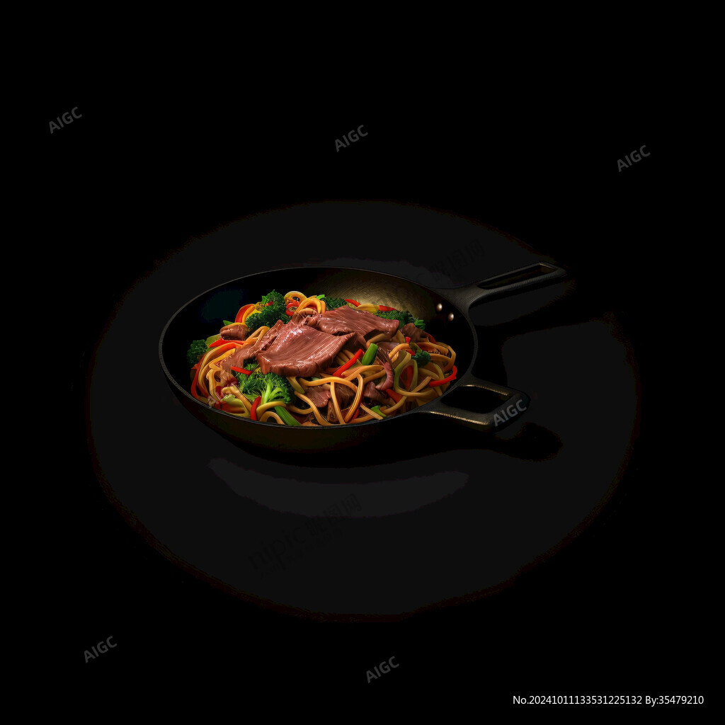 鐵鍋燜面插畫