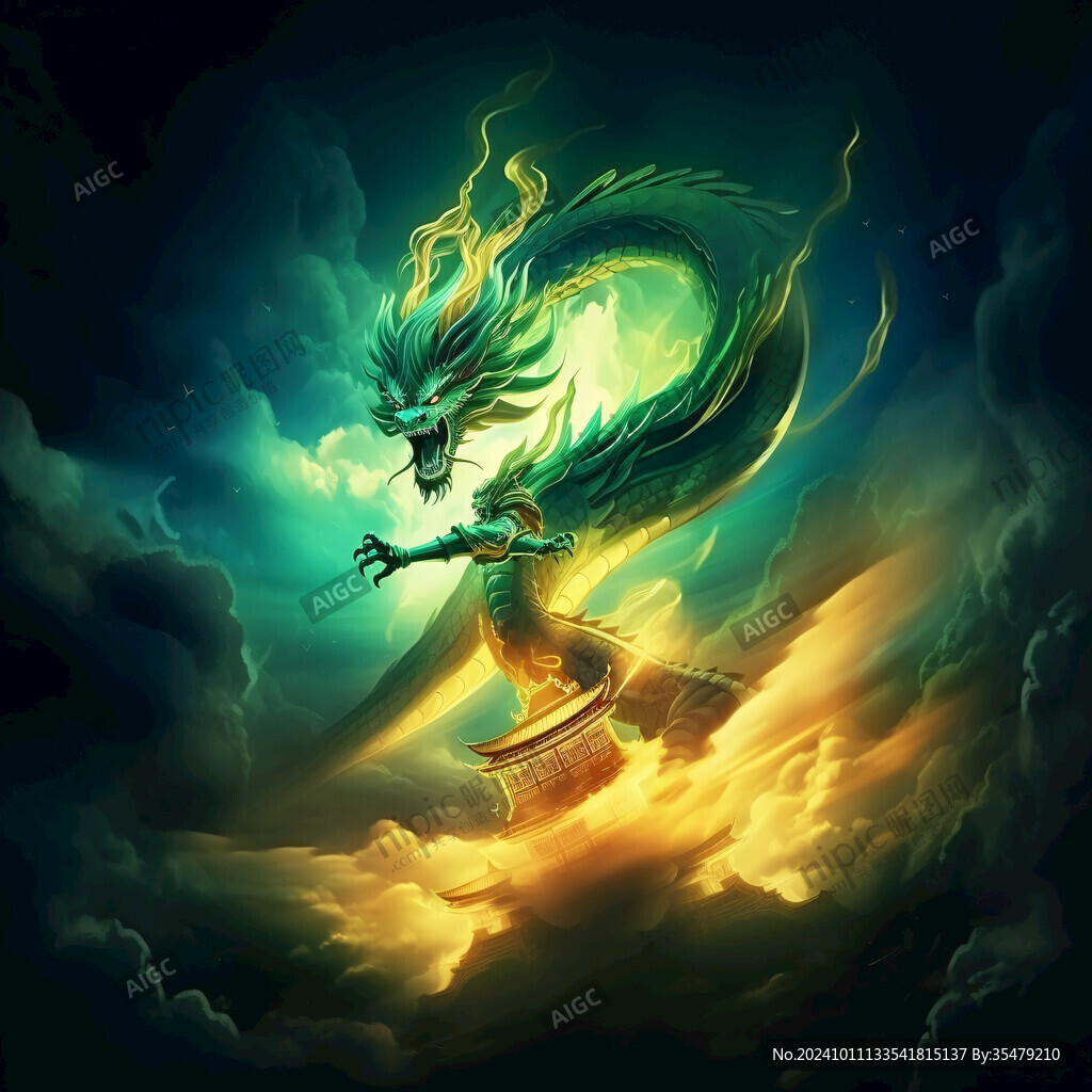 龍年鼠標墊插畫