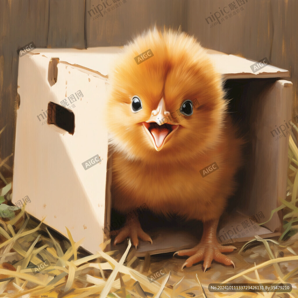 可愛小雞插圖
