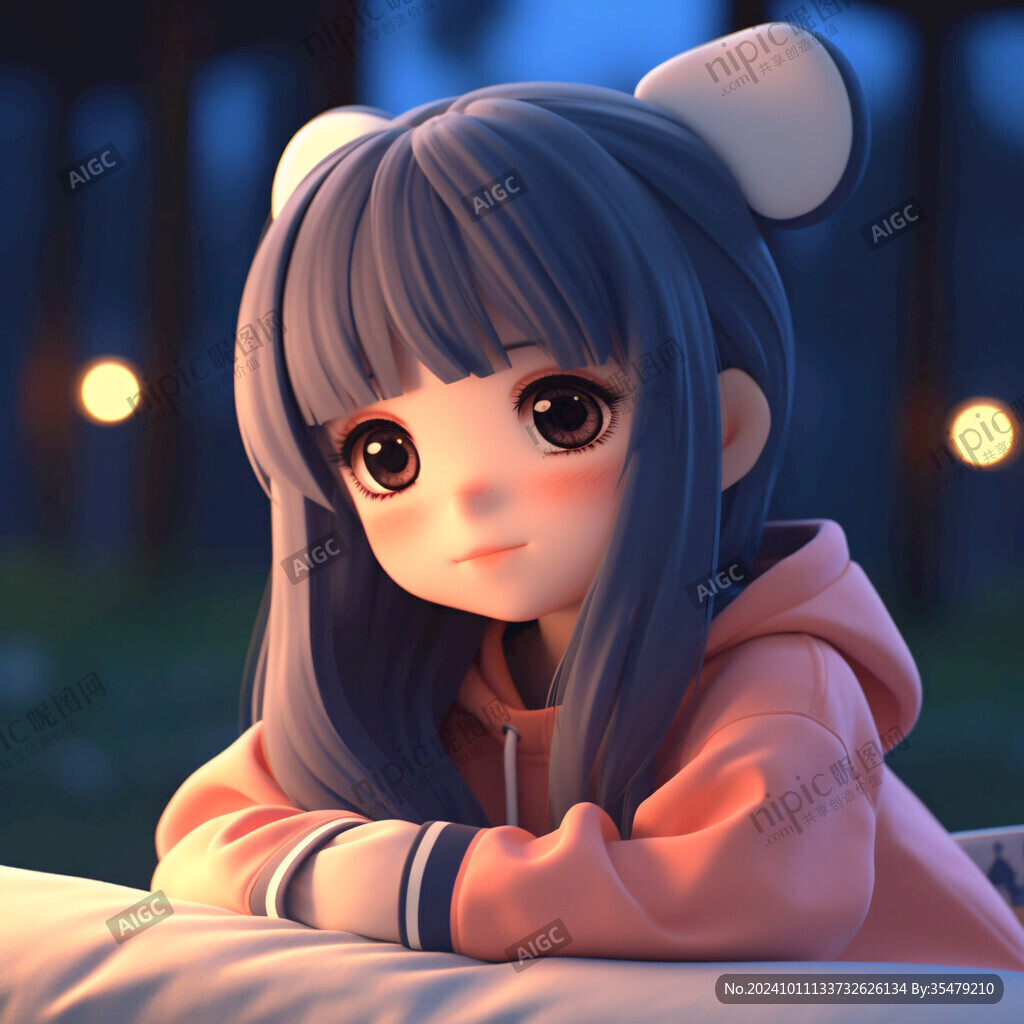 可愛女孩人物定制
