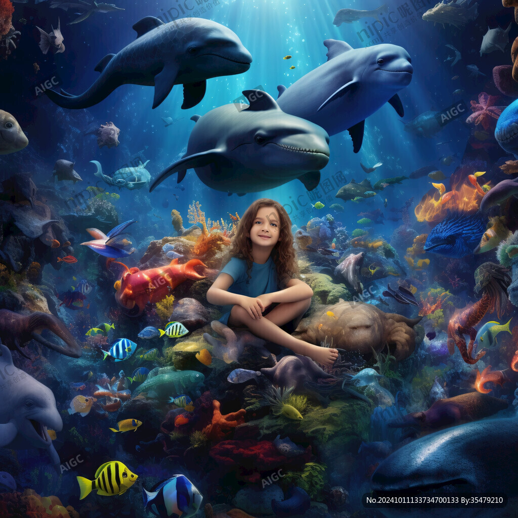 海洋世界美人魚