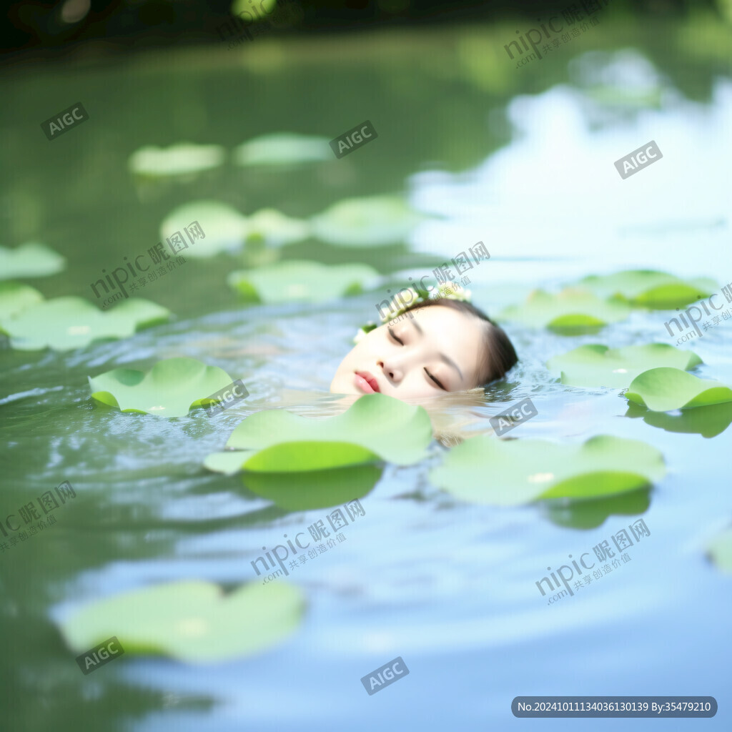 美女女子戲水女生