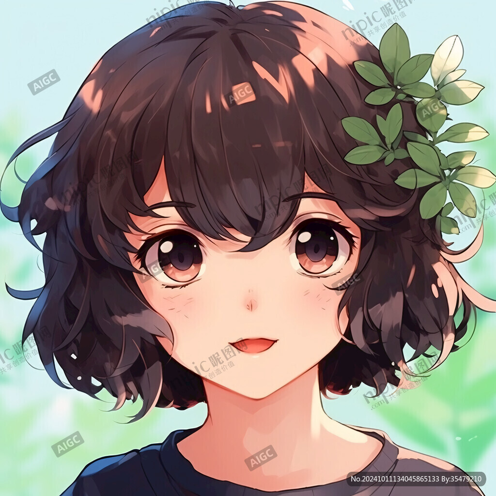 少女頭像插畫