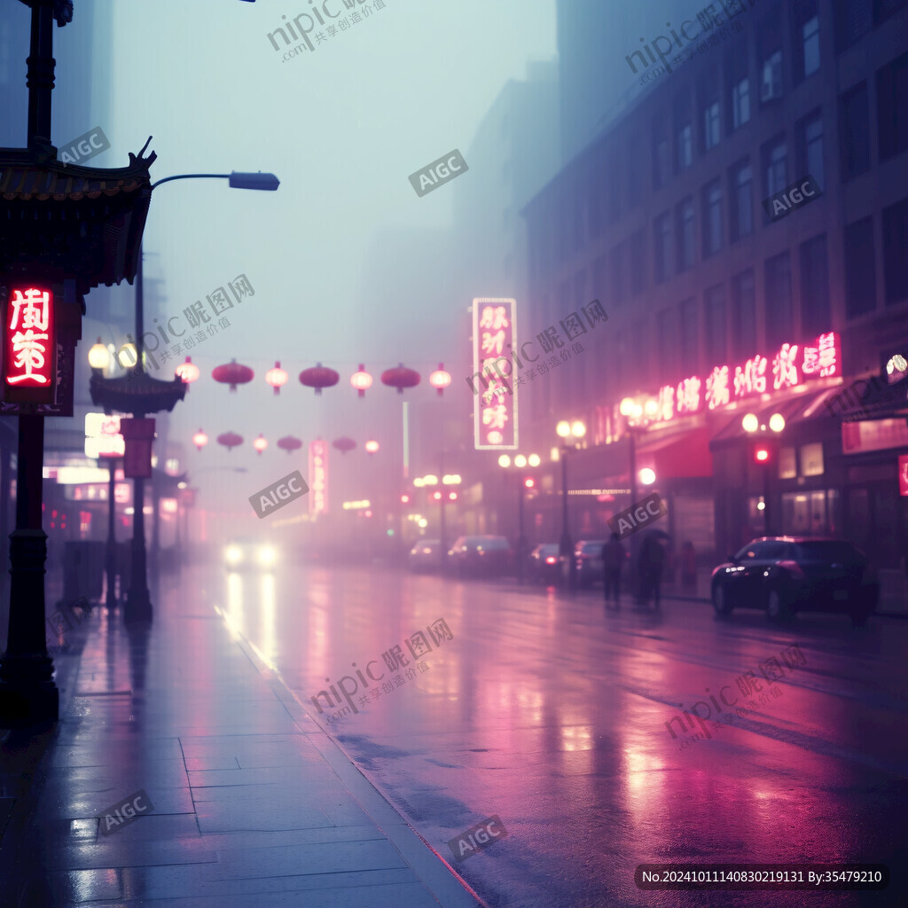 朦朧的街景